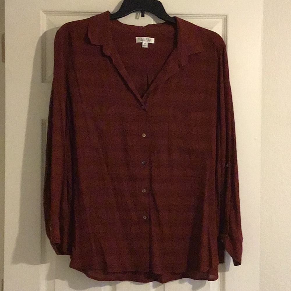 Beautiful rust colored button down top size 2X